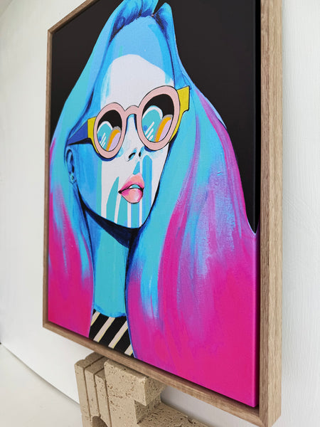 'Be Bad For Me' Framed Canvas Print