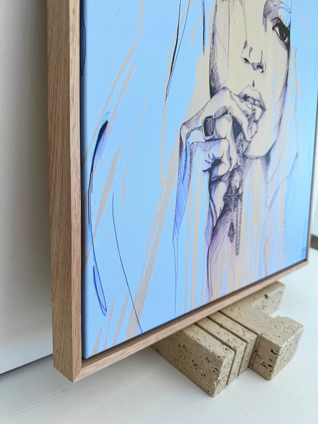 'Desperately Trying To Convince Myself' Framed Canvas Print