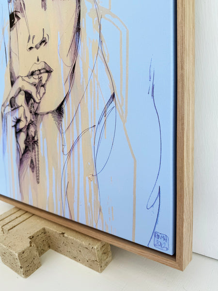 'Desperately Trying To Convince Myself' Framed Canvas Print