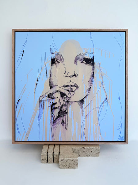 'Desperately Trying To Convince Myself' Framed Canvas Print