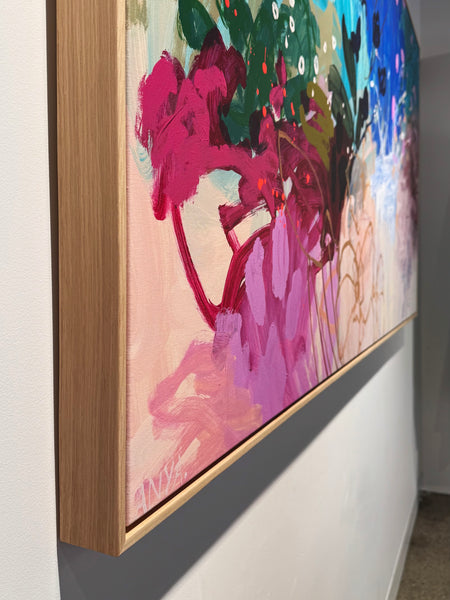 'Diving For Lost Love' Framed Canvas Print