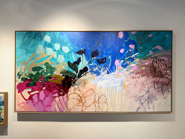 'Diving For Lost Love' Framed Canvas Print