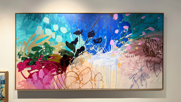 'Diving For Lost Love' Framed Canvas Print