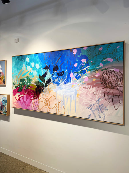 'Diving For Lost Love' Framed Canvas Print