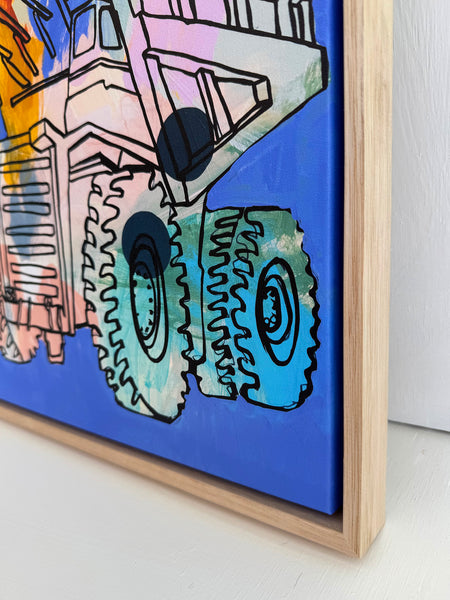 'Donovan The Dump Truck' XS Framed Canvas Print