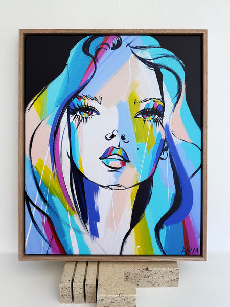 'Restless Me' Framed Canvas Print