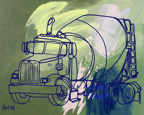 'Clemente the Cement Mixer' PAPER PRINT