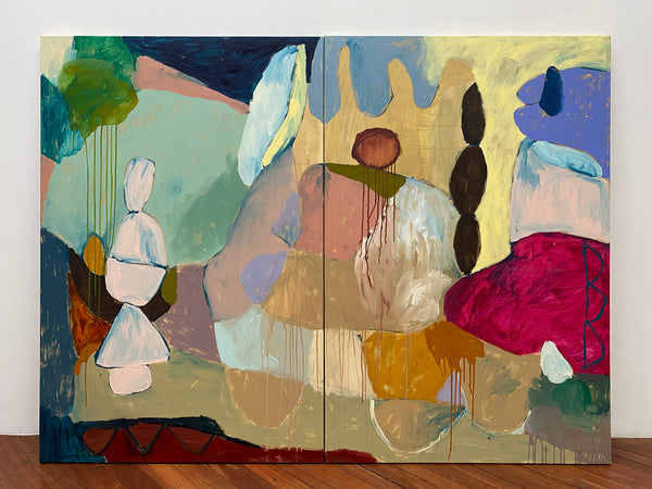 'A Dilemma of Content' Diptych CANVAS PRINT