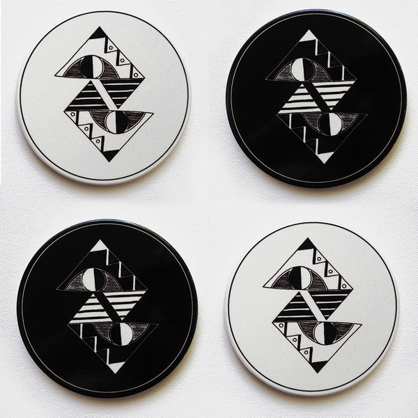 SALE Coaster Set- GEOMETRICS