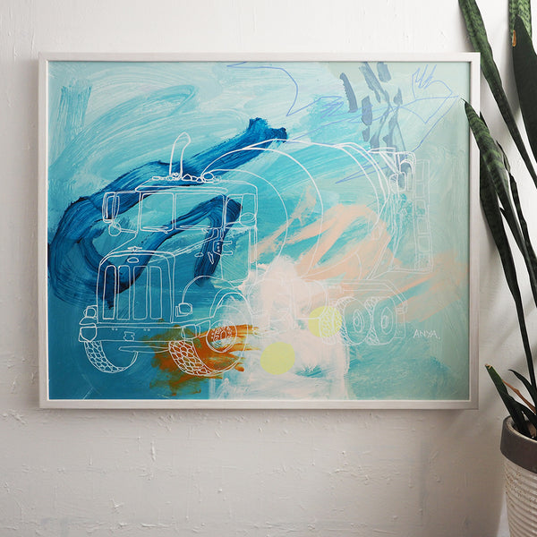 'Cecil the Cement Mixer' CANVAS PRINT