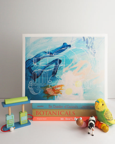 'Cecil the Cement Mixer' PAPER PRINT