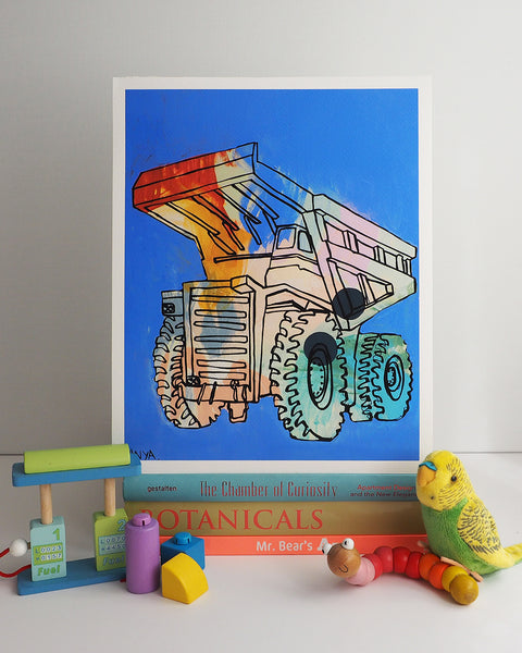 'Donovan The Dump Truck' PAPER PRINT
