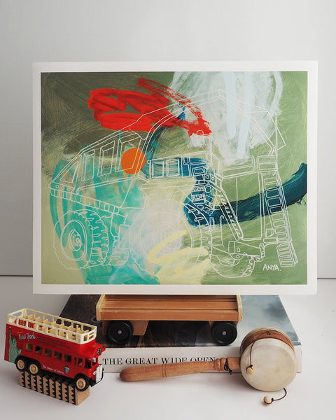 'Drake the Dump Truck' Paper PAPER PRINT