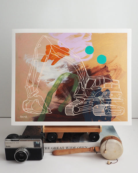 'Eric the Excavator' PAPER PRINT