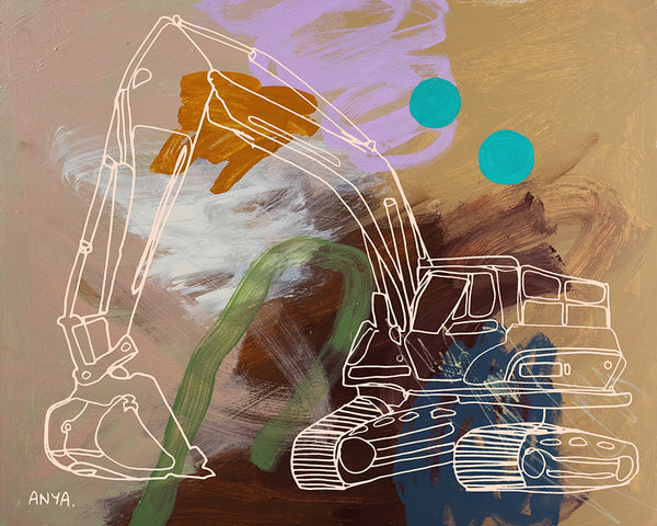 'Eric the Excavator' PAPER PRINT