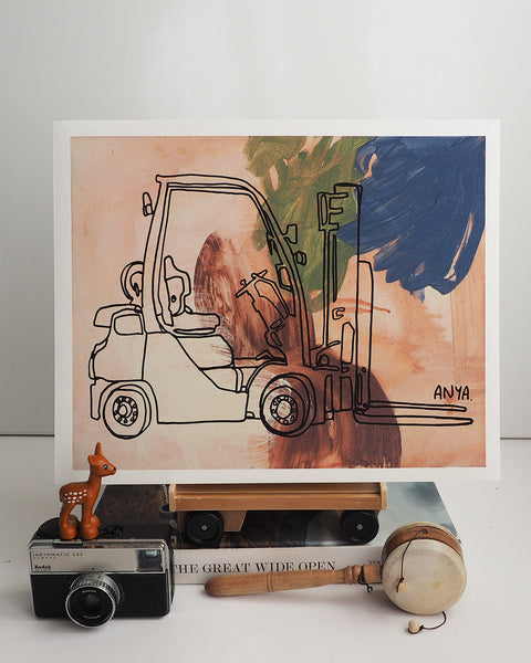 'Ferdinand The Forklift' PAPER PRINT