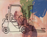 'Ferdinand The Forklift' PAPER PRINT