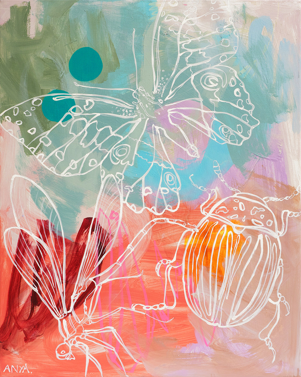 PAPER PRINT | Beatrix the Butterfly and Bugs | Anya Brock