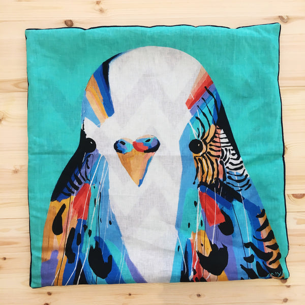 SALE Budgie Cushion COVER ONLY