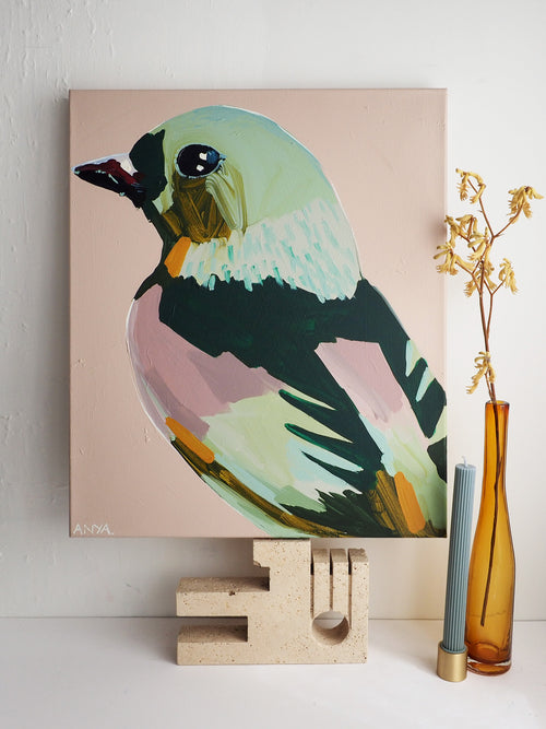 'Green Bird Five' CANVAS PRINT