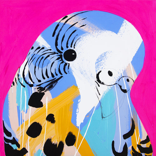 'Hot Pink Budgie' CANVAS PRINT