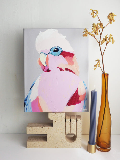 'Pink and Grey One' CANVAS PRINT